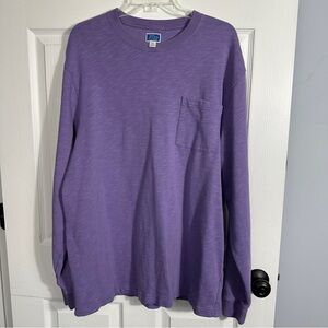 J. Crew sz XL purple long sleeved terry sweatshirt, pullover, crew neck, lightwt